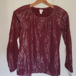 Girls Long Sleeve Button Down Front Blouse